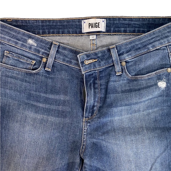 Paige dark denim skinny distressed jeans - Picture 3 of 3
